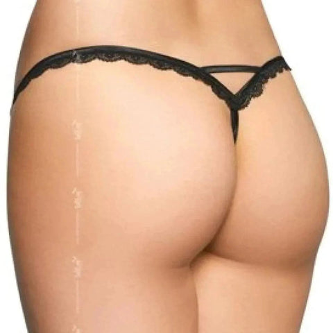 Tanga com Abertura Vaginal e Anal, Softline 2500, Preto  Softline   