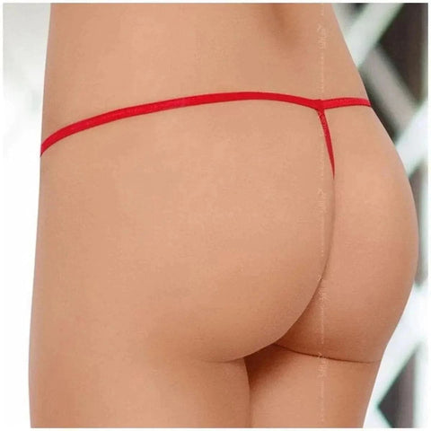 Tanga com Abertura Vaginal, Softline 242730 Vermelho, Tamanho único  Softline   