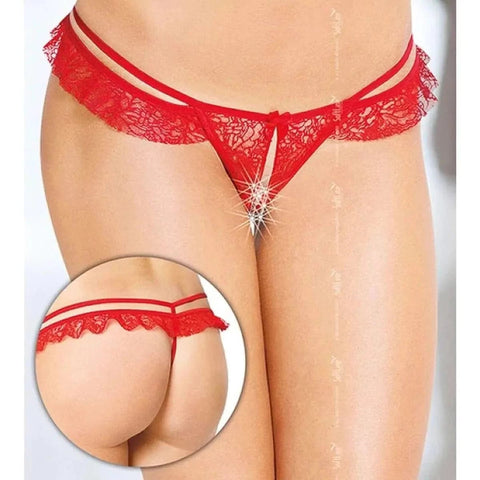 Tanga com Abertura Vaginal, Softline 2452, Vermelho  Softline   