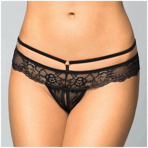 Tanga com Abertura Vaginal, Softline 2475 Preto  Softline   