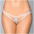 Tanga com Abertura Vaginal, Softline 2477 Branco, Tamanho único  Softline   