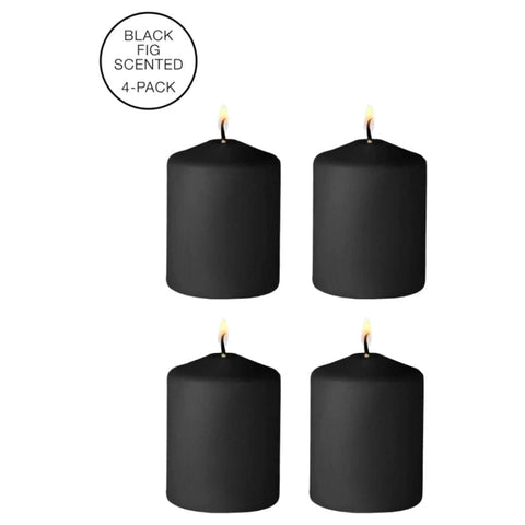 Vela de Sadomaso de Baixa Temperatura, 4 mini-velas Preto, 4cm Ø3.5cm  Ouch!   