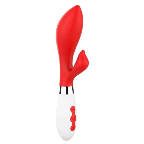 Vibrador com Estimulador Clitóris ACHELOIS Vermelho, 21.5cm Ø4.2cm, 10vibrações  Luminous   