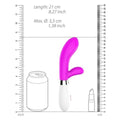 Vibrador com Estimulador Clitóris ACHILLES Fuchsia, 21cm Ø3.5cm, 10vibrações  Luminous   