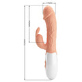 Vibrador com Estimulador Clitóris Easter Bunny, 19.2cm Ø3.3cm, 30vibrações  Pretty Love   