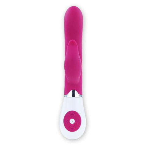 Vibrador com Estimulador Clitóris Felix Rosa, 21cm Ø3.8cm, 30vibrações  Pretty Love   