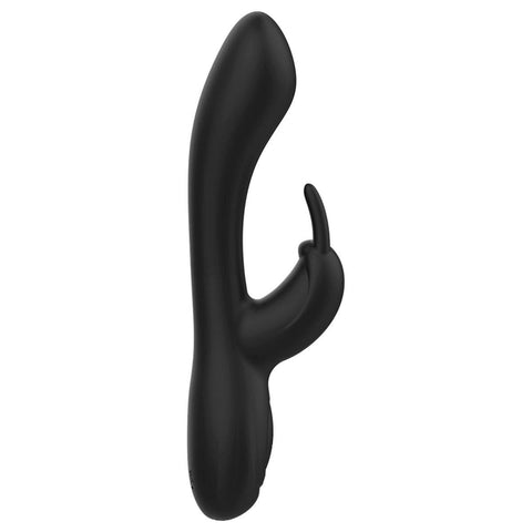 Vibrador com Estimulador Clitóris Ohmama Preto USB, 20.5cm Ø3.3cm, 10vibrações  Ohmama Fetish   