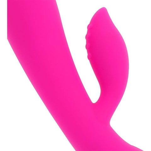 Vibrador com Estimulador Clitóris Ohmama Rosa USB, 19cm Ø3.2cm, 10vibrações  Ohmama Fetish   