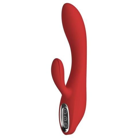 Vibrador com Estimulador Clitóris Red Sofia USB, 21cm Ø3.4cm, 10 Vibrações  Dream Toys   