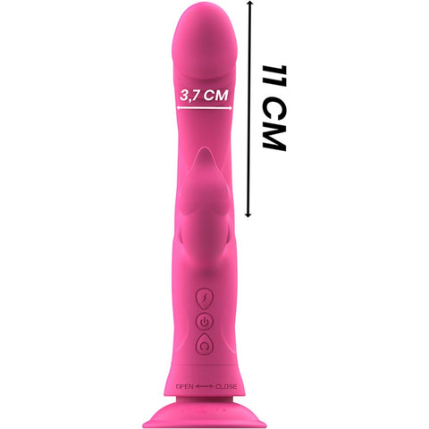 Vibrador com Estimulador JULIO intense Rosa, 23cm Ø3.7cm, 20vibrações Brinquedos sexuais Intense