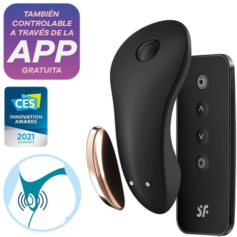 Vibrador de Cueca SATISFYER Little Secret, Comando e APP - Pérola SexShop