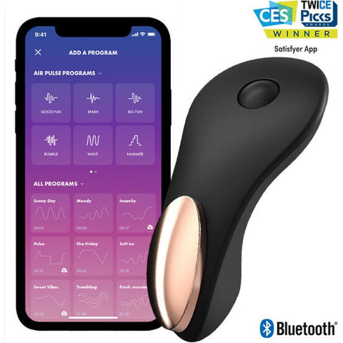 Vibrador de Cueca SATISFYER Little Secret, Comando e APP - Pérola SexShop