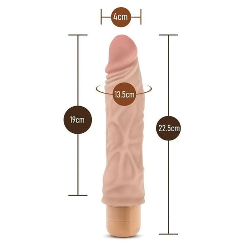 Vibrador Dr. Skin Vibe 10 Branco, 22.5cm Ø4cm, vibração regulável  Blush Novelties   