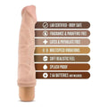 Vibrador Dr. Skin Vibe 6 Branco, 23cm Ø4.5cm, vibração regulável  Blush Novelties   