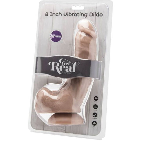 Vibrador GET REAL Baunilha, 22.5cm Ø4.5cm, vibração regulável - Pérola SexShop