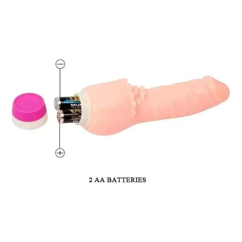 -Vibrador Realistico Waves of Pleasure Branco, 19cm Ø3.5cm, vibração regulável  Baile   