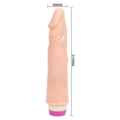 -Vibrador Realistico Waves of Pleasure Branco, 21.5cm Ø4cm, vibração regulável  Baile   