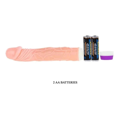 -Vibrador Realistico Waves of Pleasure Branco, 22.5cm Ø4cm, vibração regulável  Baile   