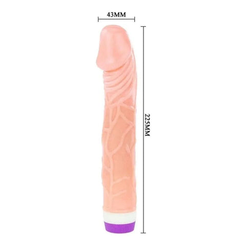 -Vibrador Realistico Waves of Pleasure Branco, 22.5cm Ø4cm, vibração regulável  Baile   