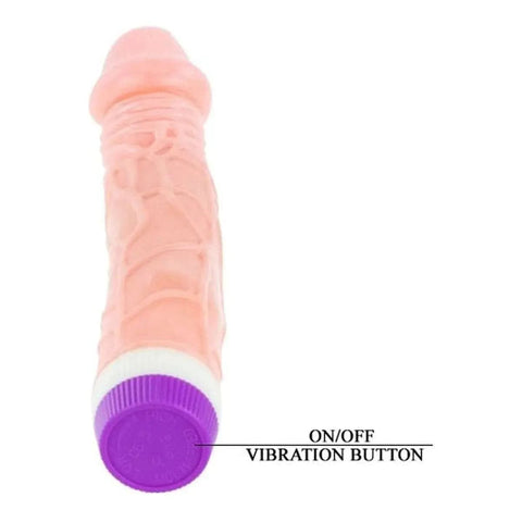 -Vibrador Realistico Waves of Pleasure Branco, 22.5cm Ø4cm, vibração regulável  Baile   