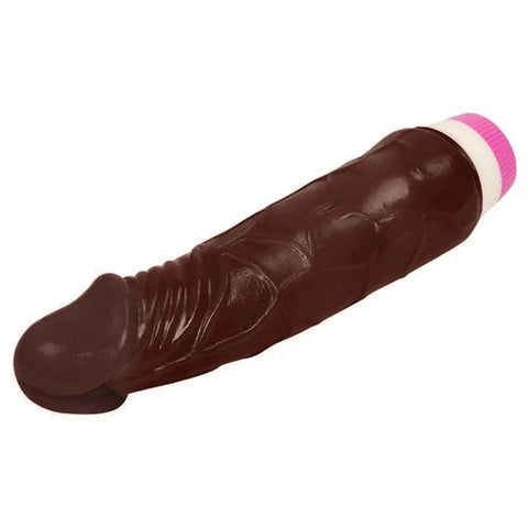 -Vibrador Realistico Waves of Pleasure Castanho, 19.5cm Ø4cm, vibração regulável  Baile   