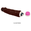 -Vibrador Realistico Waves of Pleasure Castanho, 19.5cm Ø4cm, vibração regulável  Baile   