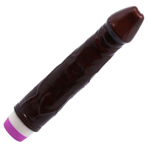 -Vibrador Realistico Waves of Pleasure Castanho, 22cm Ø4cm, vibração regulável  Baile   