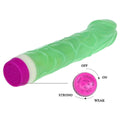 -Vibrador Realistico Waves of Pleasure Verde, 23cm Ø4.3cm, vibração regulável  Baile   