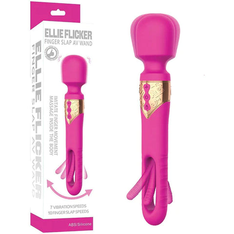 Vibrador Wand Duplo Ellie Flicker Finger Slap, Movimento e Massajador  Dream Toys   