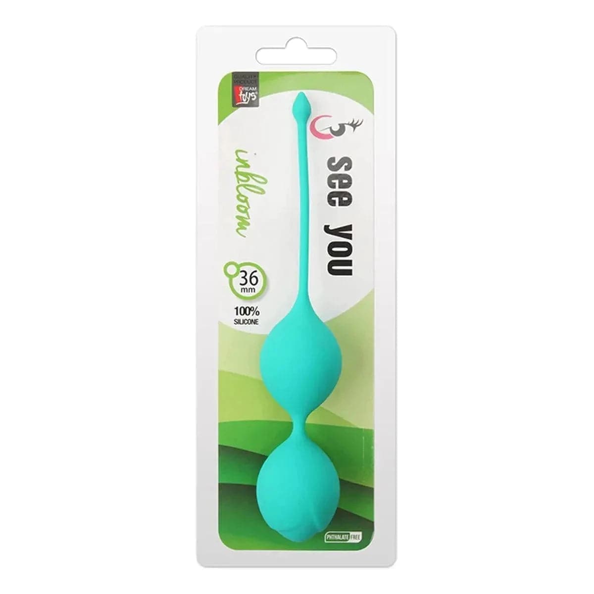 Bolas Vaginais See You Bloom 100% Silicone 3.6cm Verde, 90gr  See You   