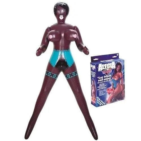 Boneca Insuflável Alecia Africana com 3 Orifícios - 1,50 cm  NMC   