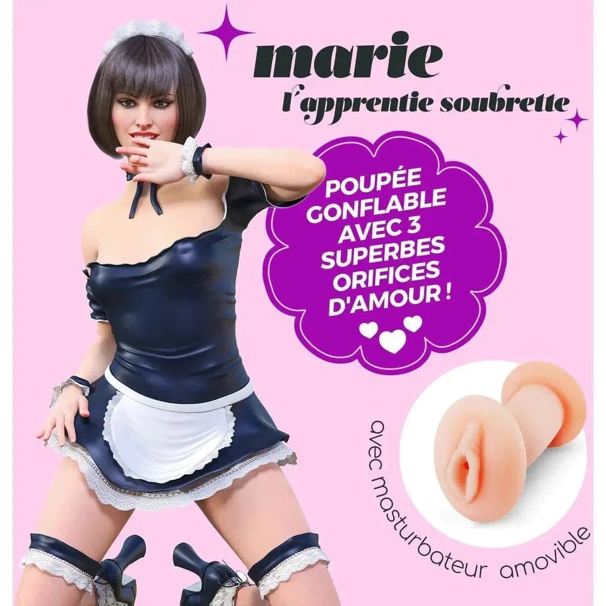 Boneca Insuflável Marie (possui vagina e ânus realista)  Crushious   