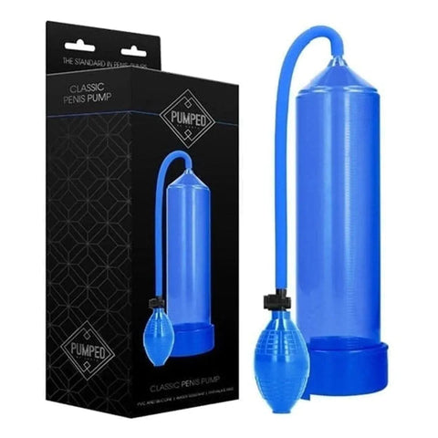 Classic Penis Pump Azul, Boa Sucção, 23cm Ø6cm  Pumped   