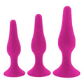 Conjunto Plugs Anais Training Kit Rosa, 10.5cm a 12.8cm, Ø2.5cm a Ø3.2cm  Dream Toys   