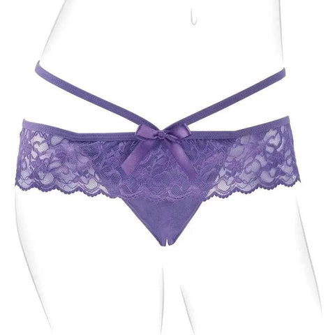 Cueca com Bala Vibratória, Crotchless Panty S-L USB, 7.2cm Ø1.9cm, 20vibrações  Pipedream   