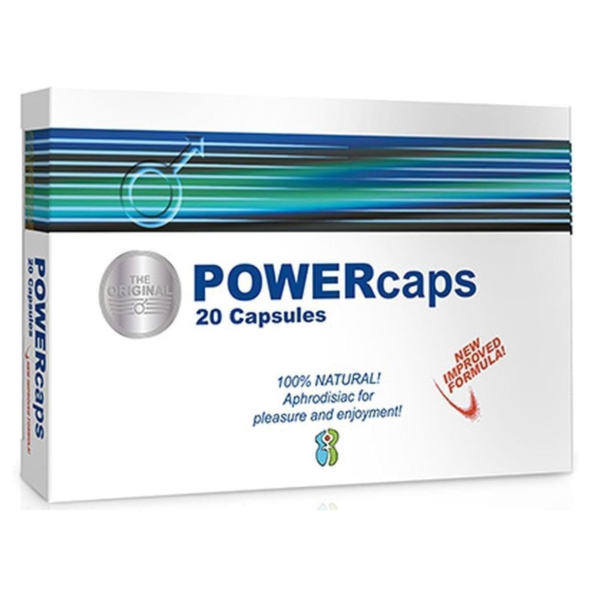 + Desempenho, PowerCaps - Aumente o Seu Desempenho Sexual e Tenha Ereções Duradouras!  Power Caps 1 caixa, 20 cápsulas  