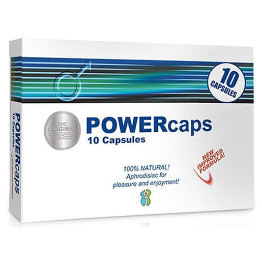 + Desempenho, PowerCaps - Aumente o Seu Desempenho Sexual e Tenha Ereções Duradouras!  Power Caps 1 caixa, 10 cápsulas  