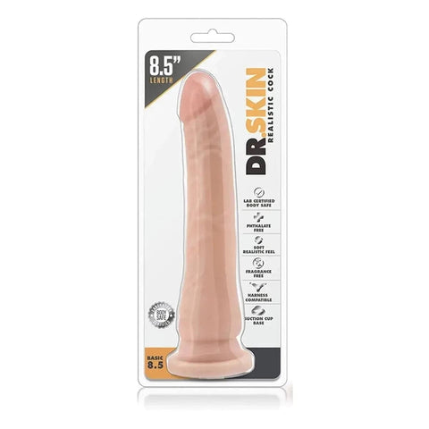 Dildo Dr. Skin Basic Branco, 23cm Ø4.5cm  Blush Novelties   