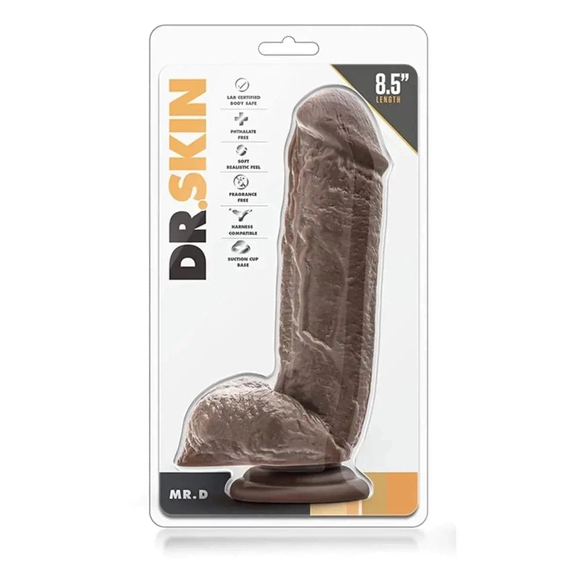 Dildo Dr. Skin Mr. D Chocolate, 22cm Ø4.5cm  Blush Novelties   