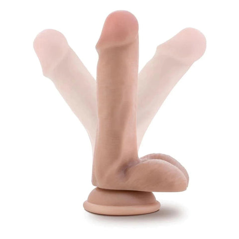 Dildo Dr.Skin Plus (macio), 16.5cm Ø3.1cm Baunilha  Blush Novelties   