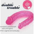 Dildo Duplo Pequeno Rosa, 27cm Ø3.2cm  Crushious   