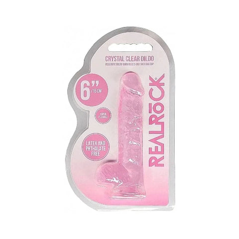 Dildo RealRock com Testiculos Rosa, 17cm Ø3.1cm  RealRock   