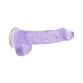 Dildo RealRock com Testículos Roxo, 17cm Ø3.1cm  RealRock   