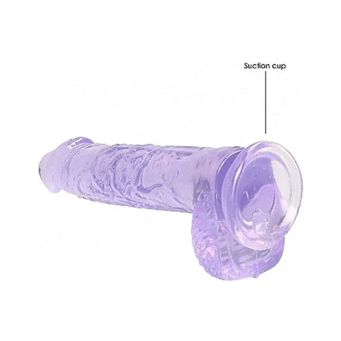 Dildo RealRock com Testículos Roxo, 17cm Ø3.1cm  RealRock   