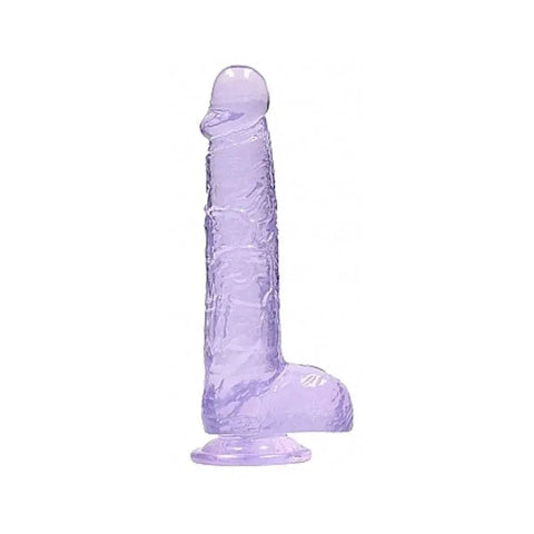 Dildo RealRock com Testículos Roxo, 17cm Ø3.1cm  RealRock   