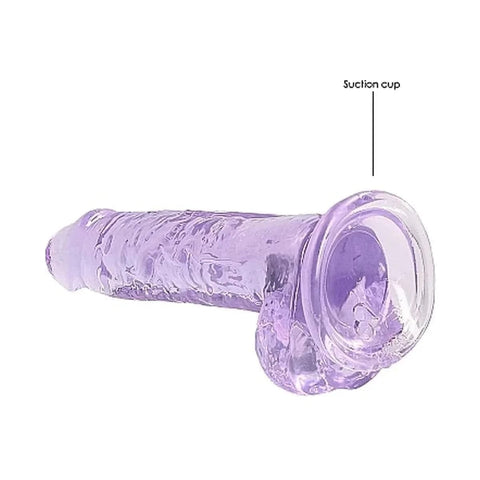 Dildo RealRock com Testiculos Roxo, 19cm Ø3.5cm  RealRock   