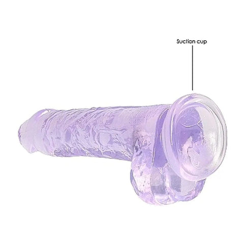 Dildo RealRock com Testiculos Roxo, 21cm Ø4cm  RealRock   