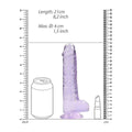 Dildo RealRock com Testiculos Roxo, 21cm Ø4cm  RealRock   