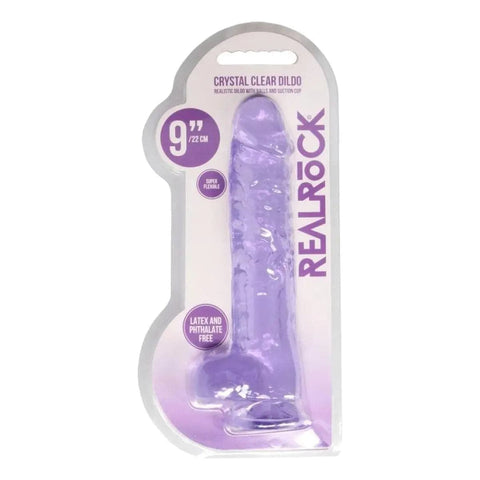 Dildo RealRock com Testiculos Roxo, 24cm Ø4.5cm  RealRock   