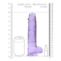 Dildo RealRock com Testiculos Roxo, 24cm Ø4.5cm  RealRock   